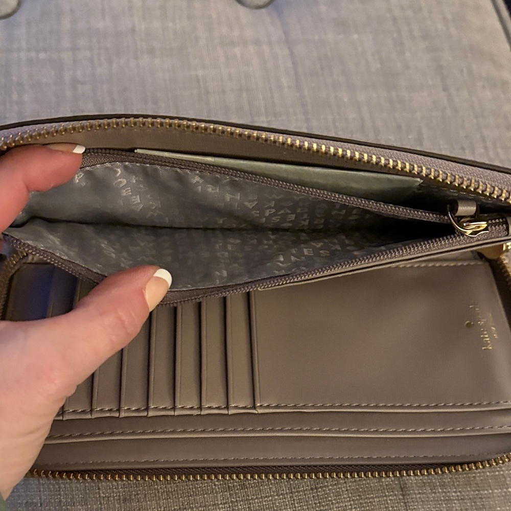 Kate Spade Taupe Wristlet Wallet - Picture 8 of 9